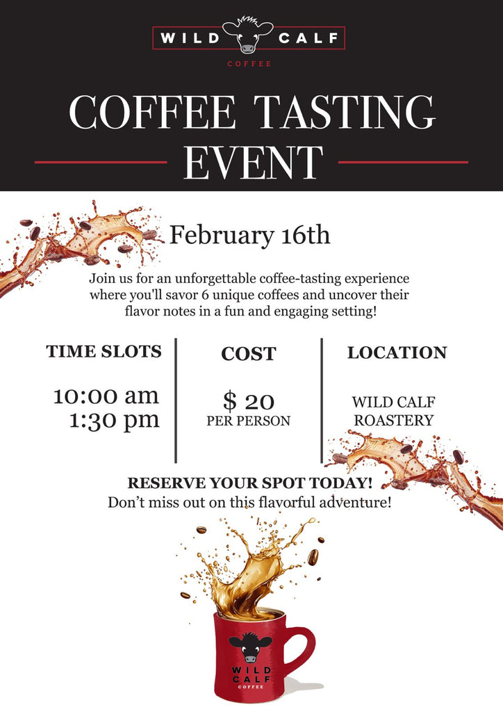 Wild Calf Coffee Tasting Event on 16th February