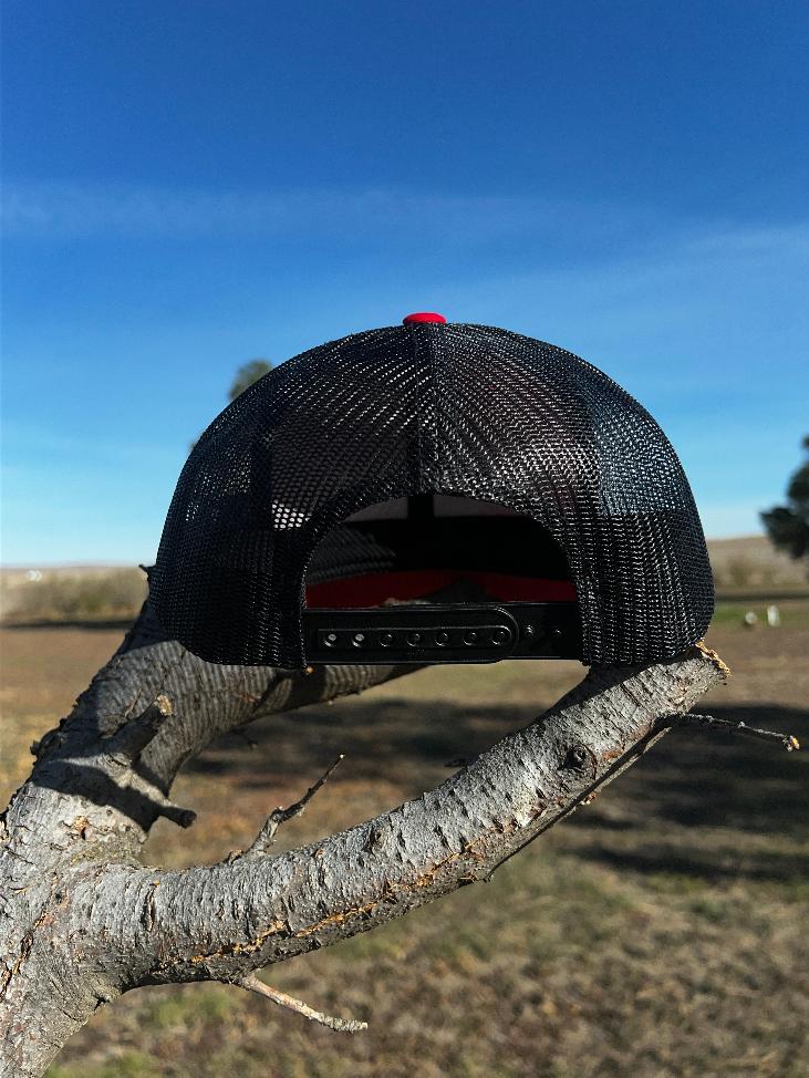 Wild Calf Coffee Red and Black Trucker Cap