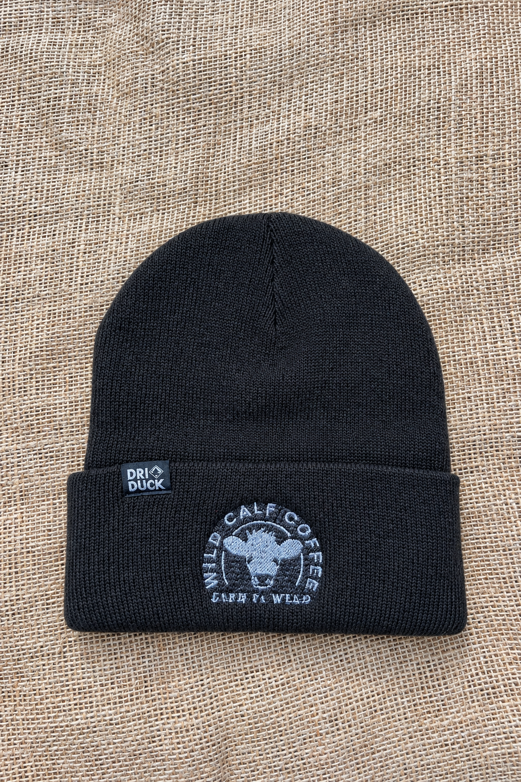 Wild Calf Coffee Charcoal Circle Logo Beanie